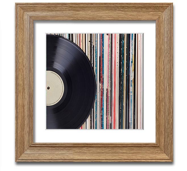 Album Love Square Framed Print in various frame colors, showcasing its elegant design and handmade quality.