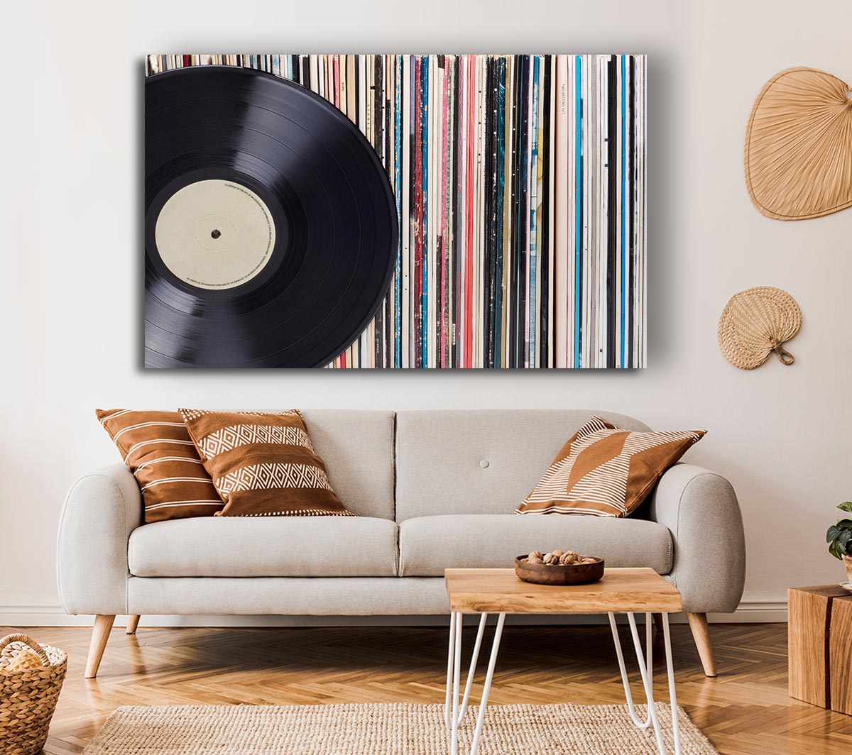 Album Love canvas art mounted on a 44mm box frame, showcasing vibrant colors and a heartwarming design.