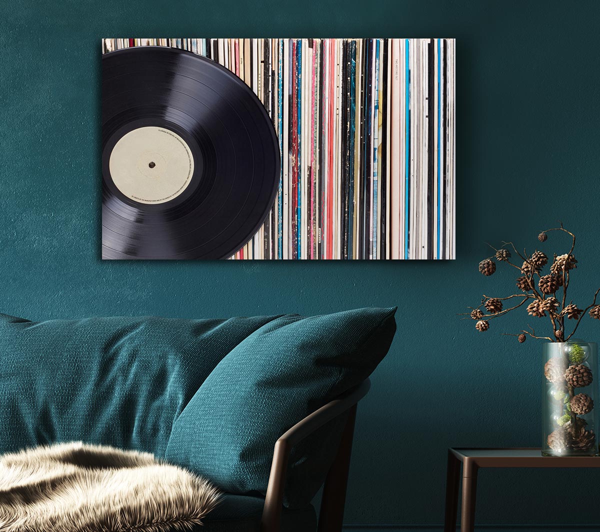 Album Love canvas art mounted on a 44mm box frame, showcasing vibrant colors and a heartwarming design.