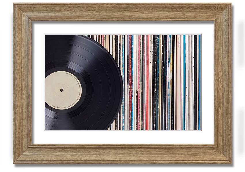 Album Love framed print in various frame colours, handmade in the UK, ready to hang.