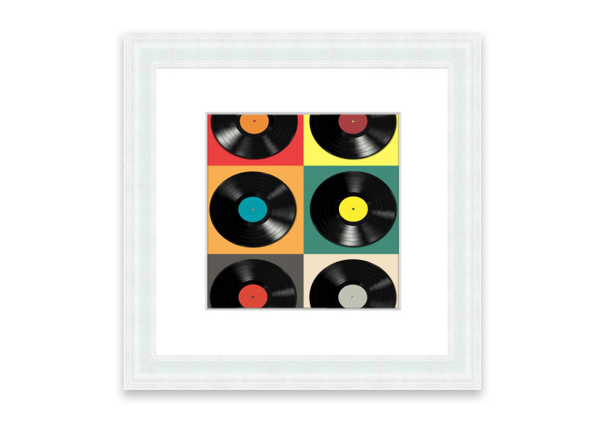 Album Madness Cornwall framed print showcasing vibrant landscape art, available in various frame colours.