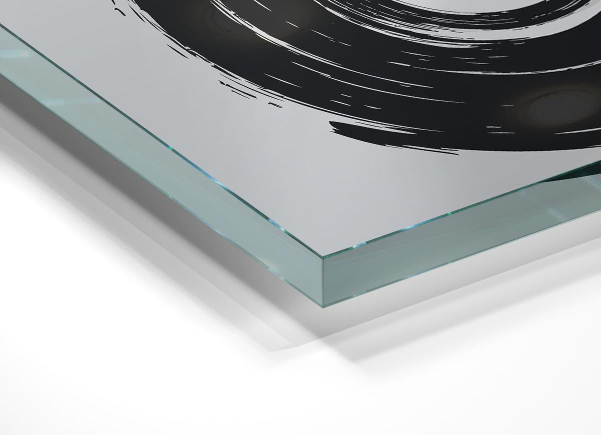 Stylish Album Melt glass print showcasing modern art design, perfect for home decor.