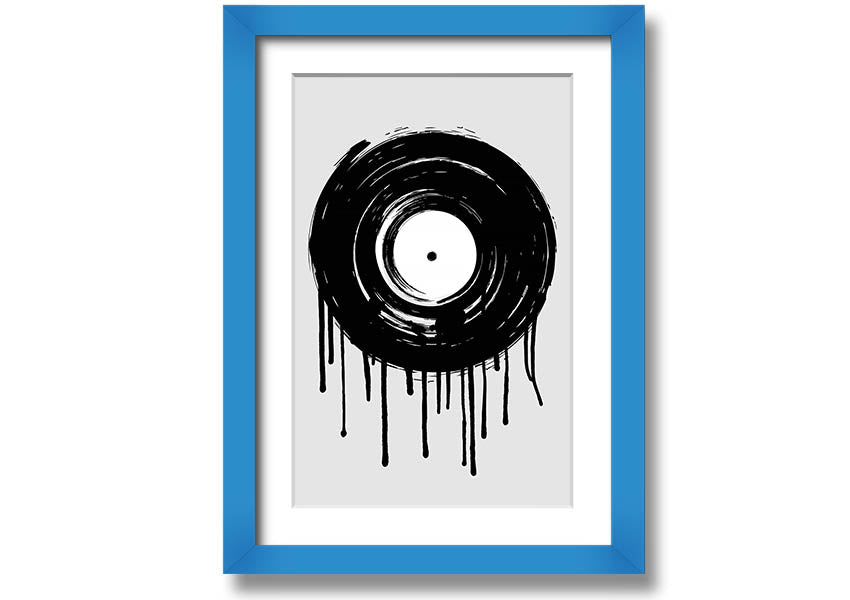 Album Melt framed print showcasing vibrant abstract design in a stylish frame.