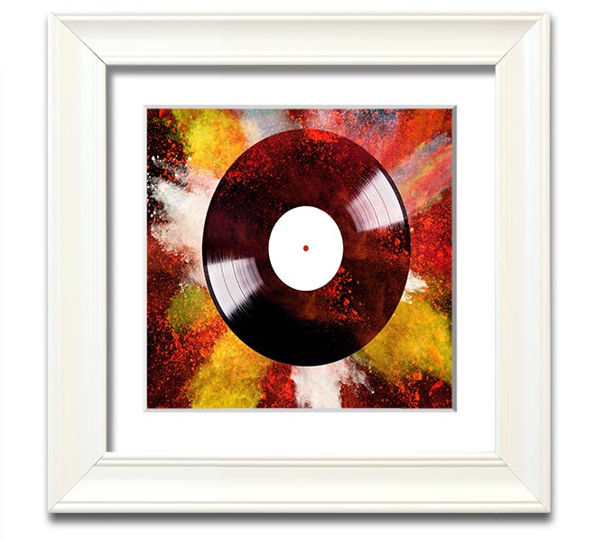 Album Powder Square Framed Print in various frame colours, showcasing handmade craftsmanship from the UK.