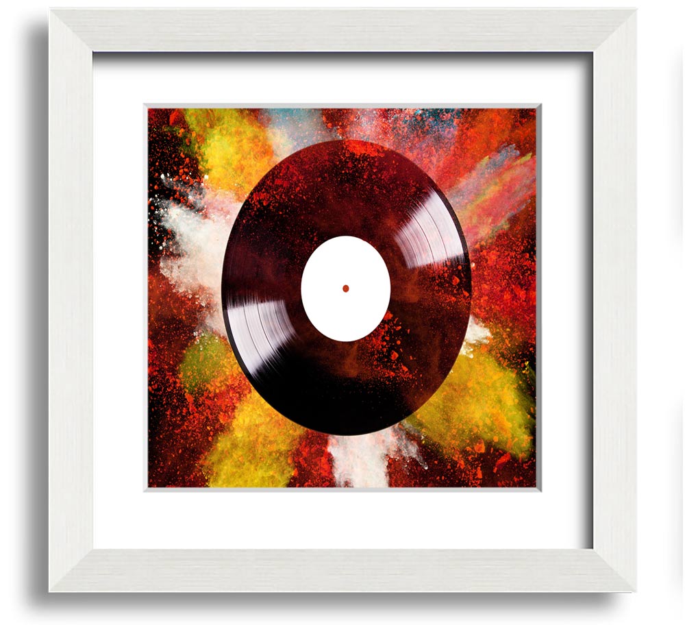 Album Powder Square Framed Print in various frame colours, showcasing handmade craftsmanship from the UK.