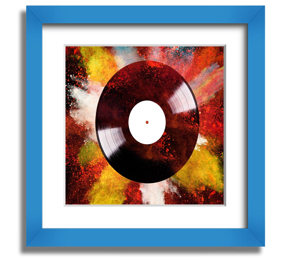 Album Powder Square Framed Print in various frame colours, showcasing handmade craftsmanship from the UK.