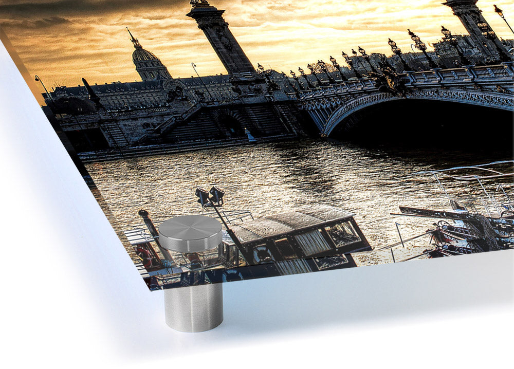 Acrylic print of Alexander Bridge in Paris, showcasing vibrant colors and modern design, ready to hang on the wall.