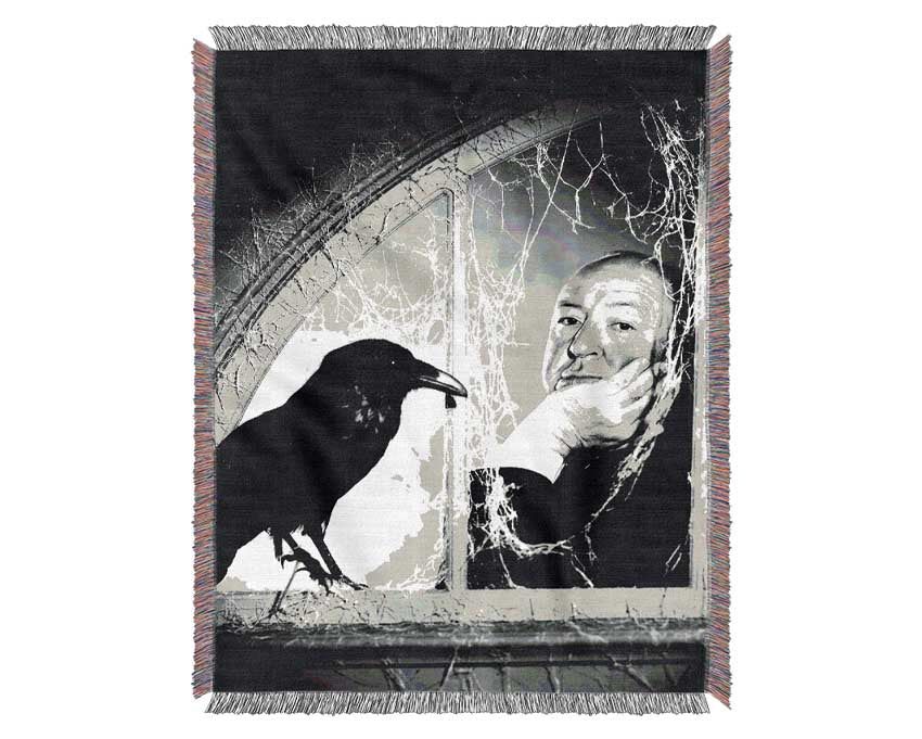 Alfred Hitchcock The Birds throw blanket made of 100% cotton, featuring a thermal weave for breathability and a classic design.