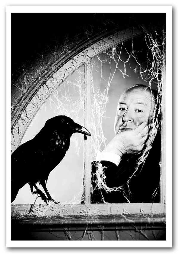 Alfred Hitchcock The Birds poster on high-quality canvas, featuring iconic imagery from the classic film.