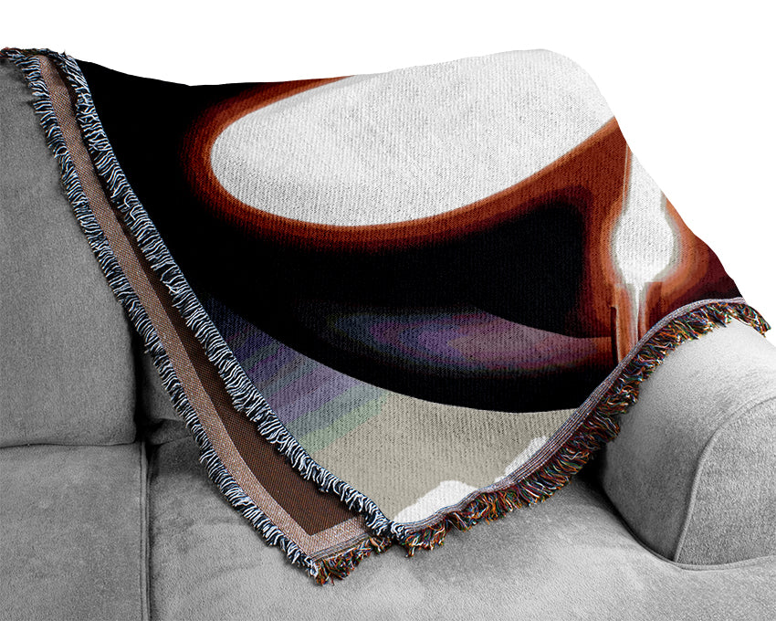 A luxurious Alien Eyes throw blanket made from 100% cotton, featuring a thermal weave design, perfect for adding elegance to any room.