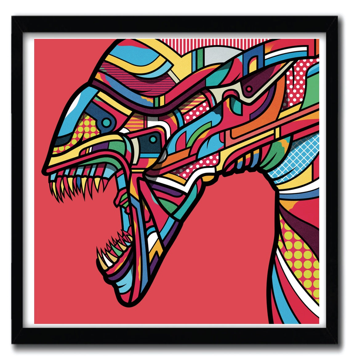 ALIEN par VAN ORTON art print on fine arts paper, showcasing vibrant colors and intricate details, limited edition with certificate of authenticity.