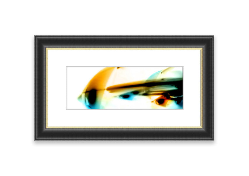 Framed print of Alien Planet 1 artwork, showcasing vibrant colors and imaginative design, ready to hang.