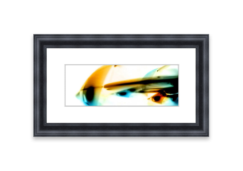 Framed print of Alien Planet 1 artwork, showcasing vibrant colors and imaginative design, ready to hang.