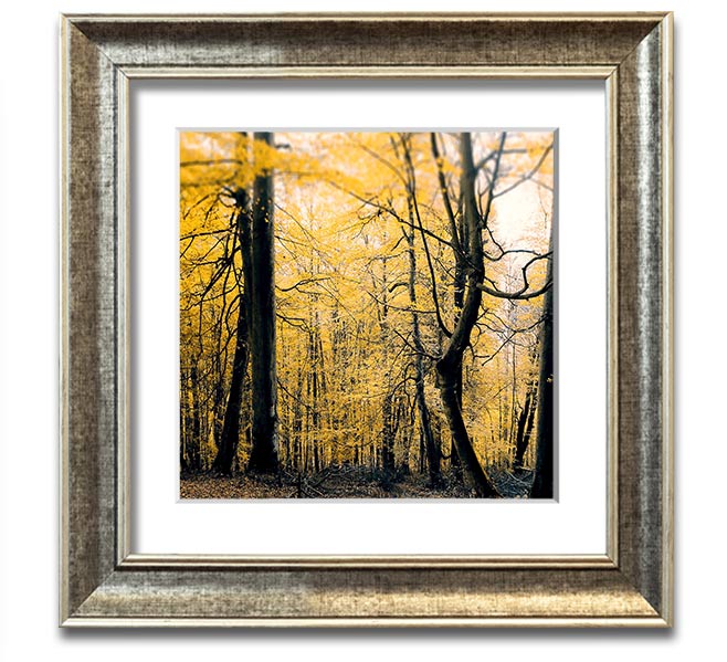 Alone In The Jungle Square Framed Print showcasing vibrant jungle scenery, framed in a stylish color.