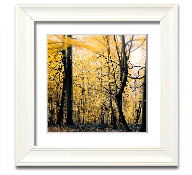 Alone In The Jungle Square Framed Print showcasing vibrant jungle scenery, framed in a stylish color.