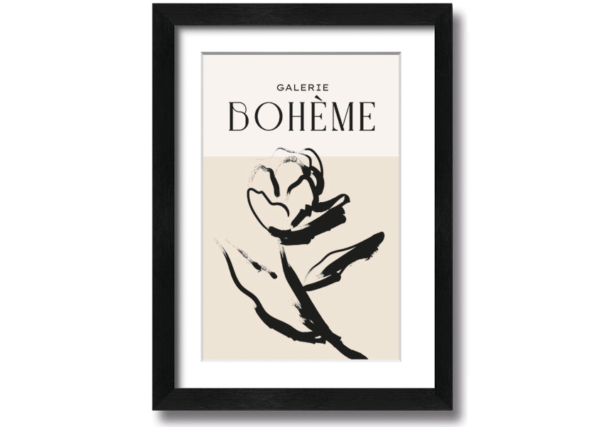 Alone Rose framed print featuring a delicate rose design, available in various frame colors, ready to hang.