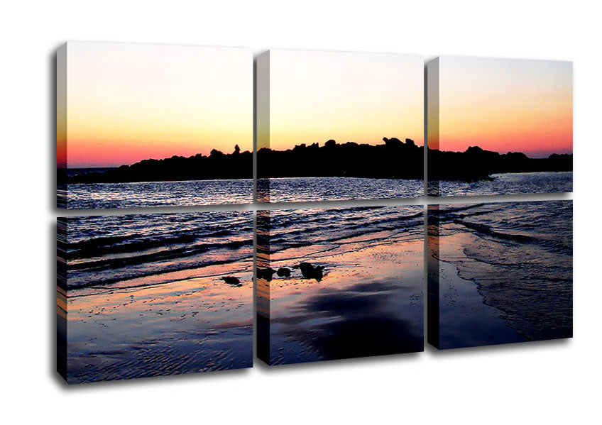 A beautiful canvas print titled 'Along The Coast', showcasing a serene coastal landscape, mounted on a sturdy box frame, ready to hang.