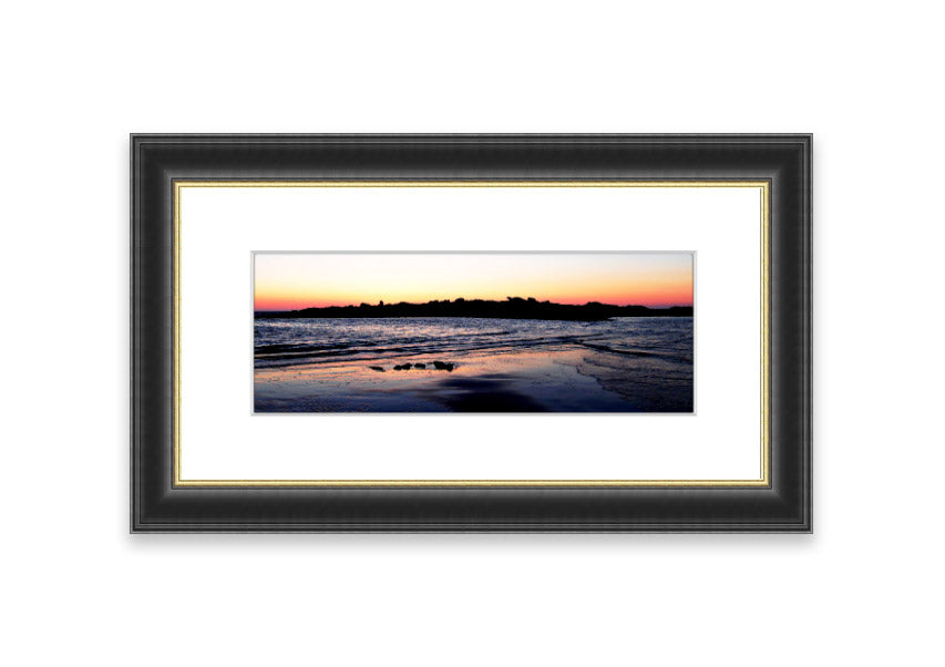 Framed print of the Cornwall coastline titled 'Along The Coast', showcasing vibrant colors and intricate details.