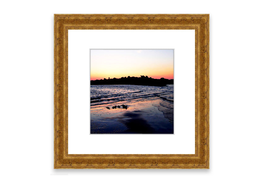 Framed print of the Cornwall coastline titled 'Along The Coast', showcasing vibrant colors and intricate details.