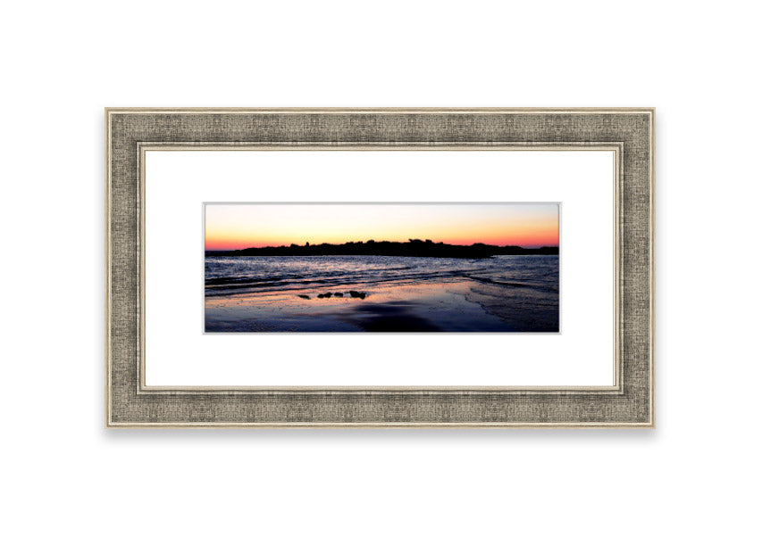 Framed print of the Cornwall coastline titled 'Along The Coast', showcasing vibrant colors and intricate details.