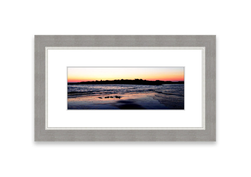 Framed print of the Cornwall coastline titled 'Along The Coast', showcasing vibrant colors and intricate details.