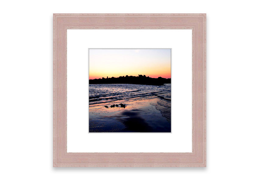 Framed print of the Cornwall coastline titled 'Along The Coast', showcasing vibrant colors and intricate details.