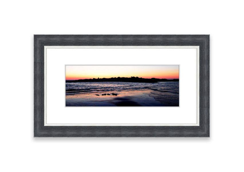 Framed print of the Cornwall coastline titled 'Along The Coast', showcasing vibrant colors and intricate details.