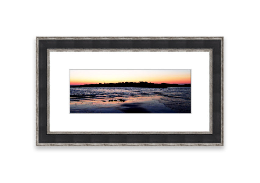 Framed print of the Cornwall coastline titled 'Along The Coast', showcasing vibrant colors and intricate details.