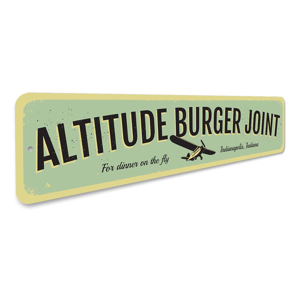 "Altitude Burger Joint sign."