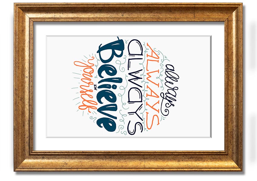 Always Always Always framed print in various frame colours, handmade in the UK, ready to hang.