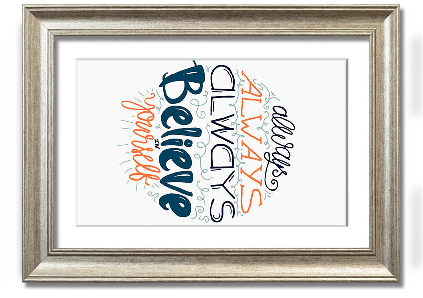 Always Always Always framed print in various frame colours, handmade in the UK, ready to hang.