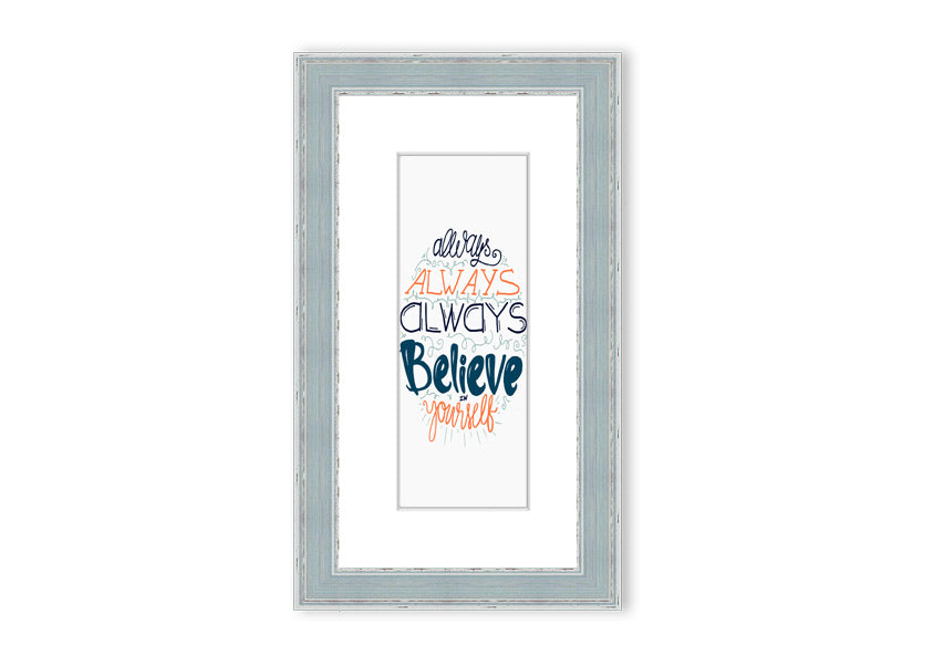 Always Always Always Cornwall framed print in multiple frame colours, showcasing beautiful artwork ready to hang.