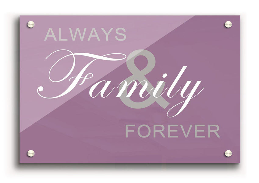 Always And Forever Dusty Pink acrylic print showcasing a soft pink hue on 5mm thick acrylic glass, ready to hang.