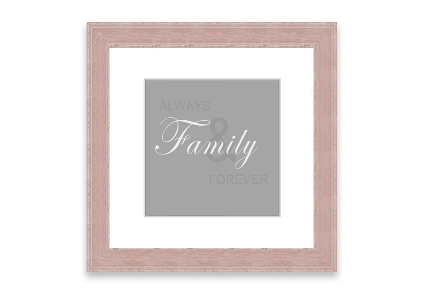 Always And Forever Grey White framed print showcasing elegant grey and white design, ready to hang with multiple frame color options.