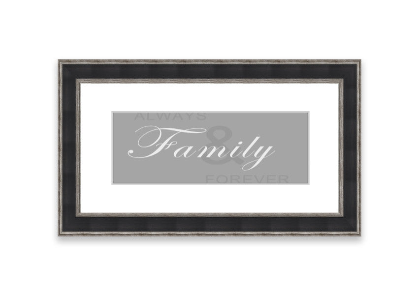 Always And Forever Grey White framed print showcasing elegant grey and white design, ready to hang with multiple frame color options.