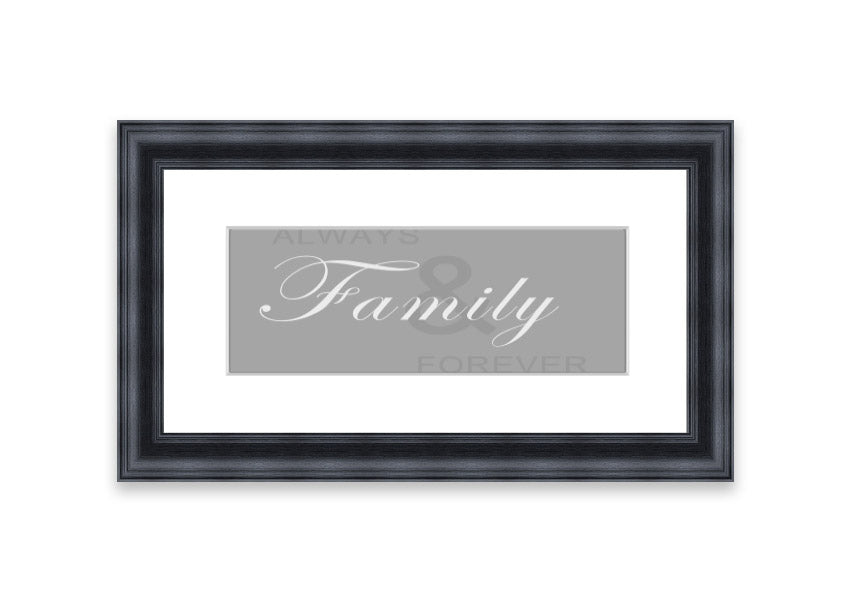 Always And Forever Grey White framed print showcasing elegant grey and white design, ready to hang with multiple frame color options.