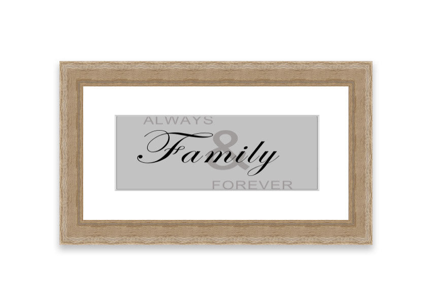 Always And Forever Grey framed print in a stylish frame, showcasing elegant grey tones, ready to hang.