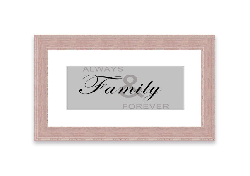 Always And Forever Grey framed print in a stylish frame, showcasing elegant grey tones, ready to hang.