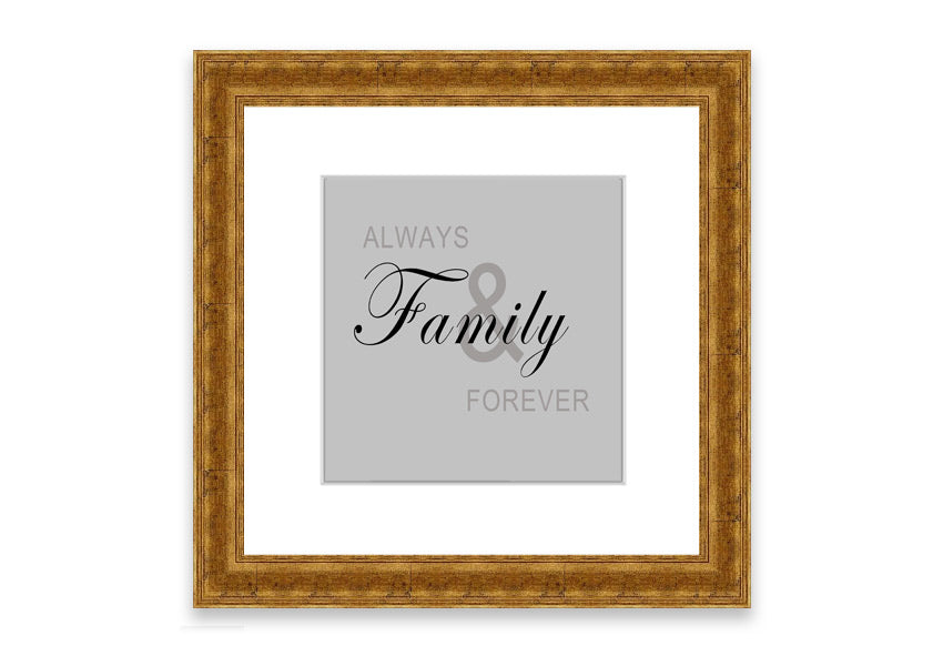 Always And Forever Grey framed print in a stylish frame, showcasing elegant grey tones, ready to hang.