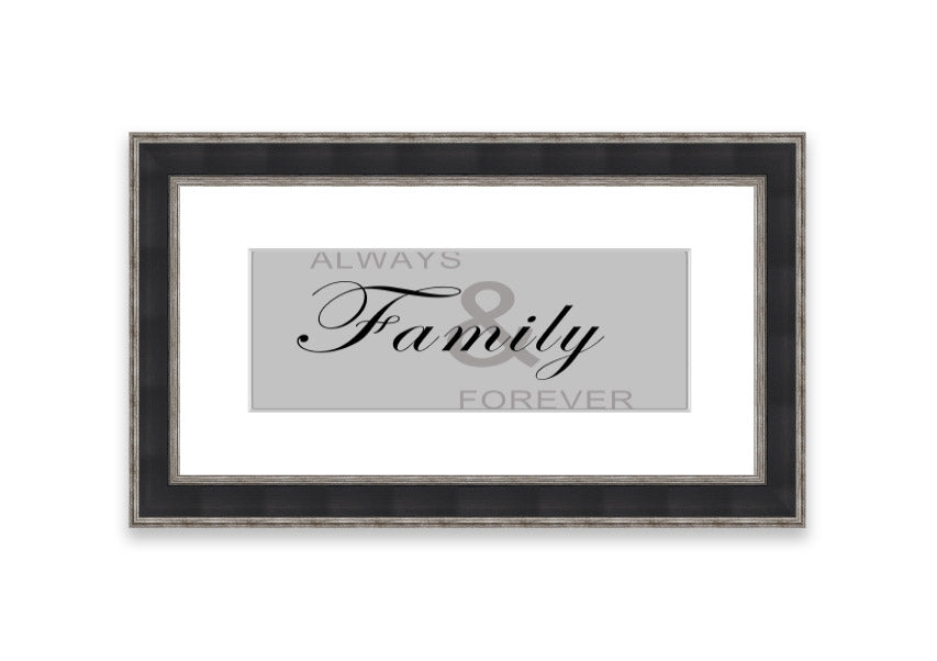 Always And Forever Grey framed print in a stylish frame, showcasing elegant grey tones, ready to hang.