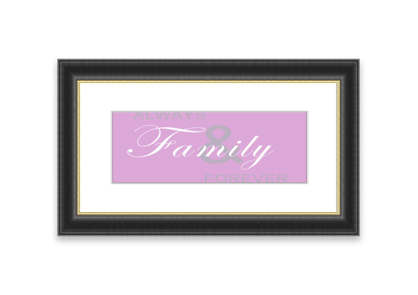 Always And Forever Pink framed print featuring a beautiful pink design, handmade in the UK, displayed in a stylish frame.