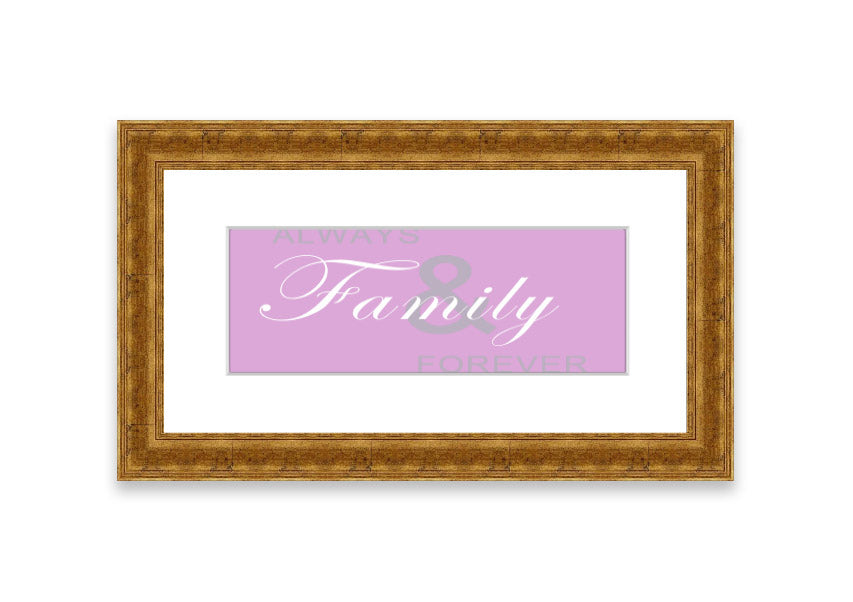 Always And Forever Pink framed print featuring a beautiful pink design, handmade in the UK, displayed in a stylish frame.