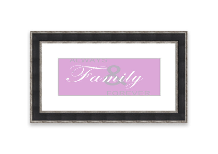 Always And Forever Pink framed print featuring a beautiful pink design, handmade in the UK, displayed in a stylish frame.