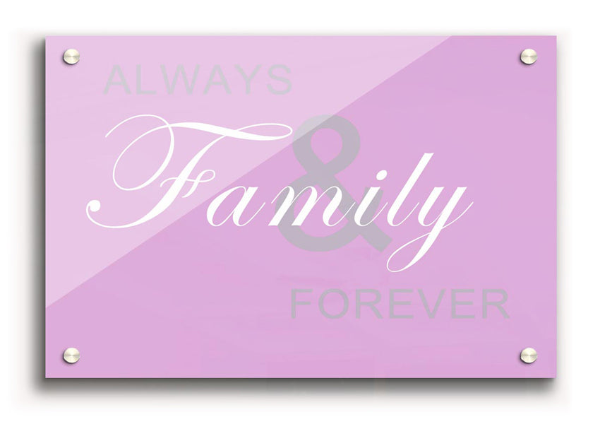 Always And Forever Pink acrylic print on 5mm thick glass, showcasing vibrant pink colors.