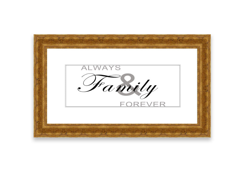 Always And Forever White framed print in various frame colors, showcasing elegant design and handmade craftsmanship.