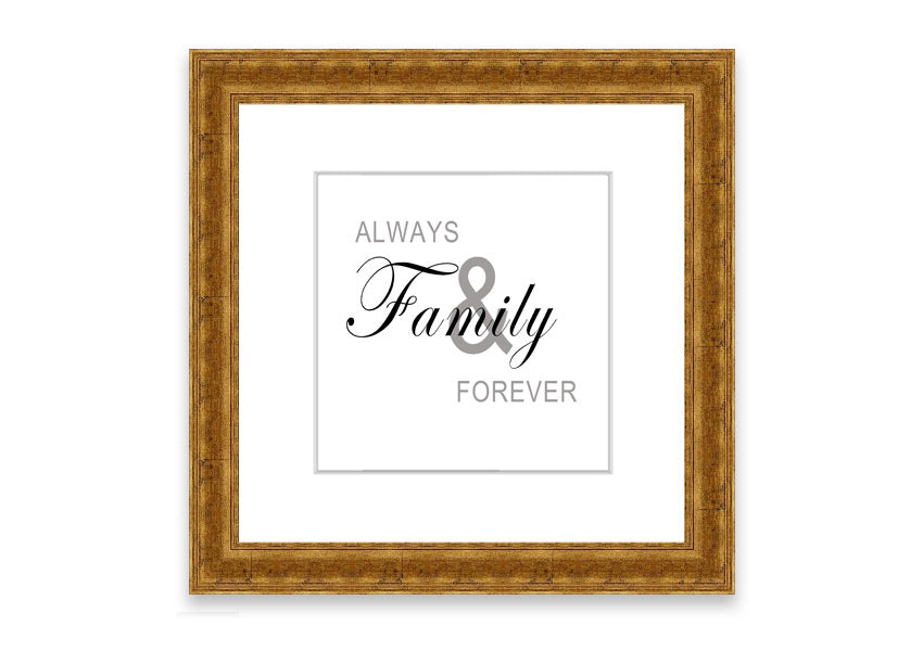 Always And Forever White framed print in various frame colors, showcasing elegant design and handmade craftsmanship.