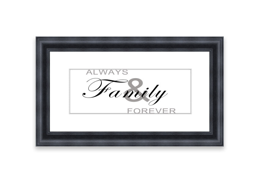 Always And Forever White framed print in various frame colors, showcasing elegant design and handmade craftsmanship.