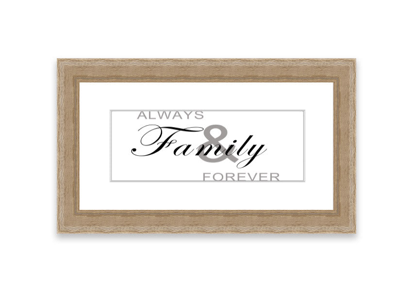 Always And Forever White framed print in various frame colors, showcasing elegant design and handmade craftsmanship.