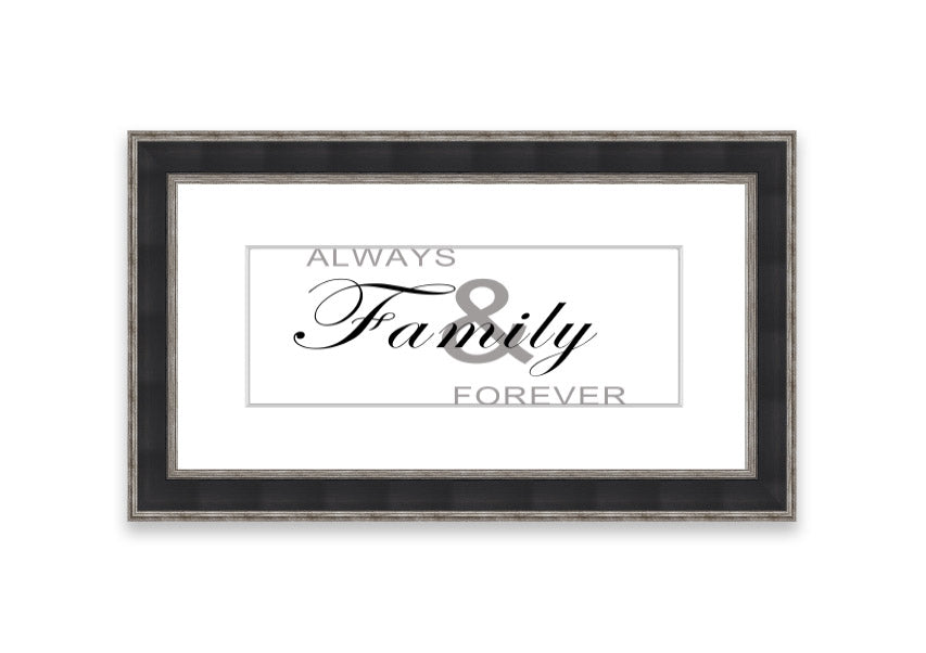 Always And Forever White framed print in various frame colors, showcasing elegant design and handmade craftsmanship.