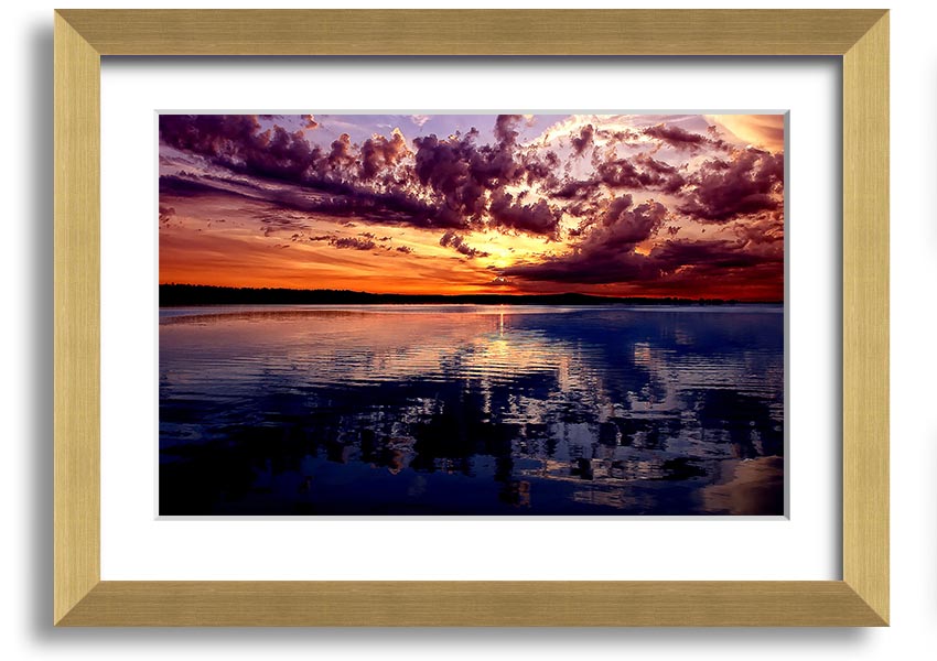 Amazing Dusk framed print showcasing a beautiful twilight scene, available in various frame colors.